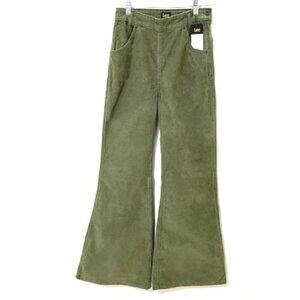 Lee Vintage Modern Corduroy High Rise Flare Jeans Green